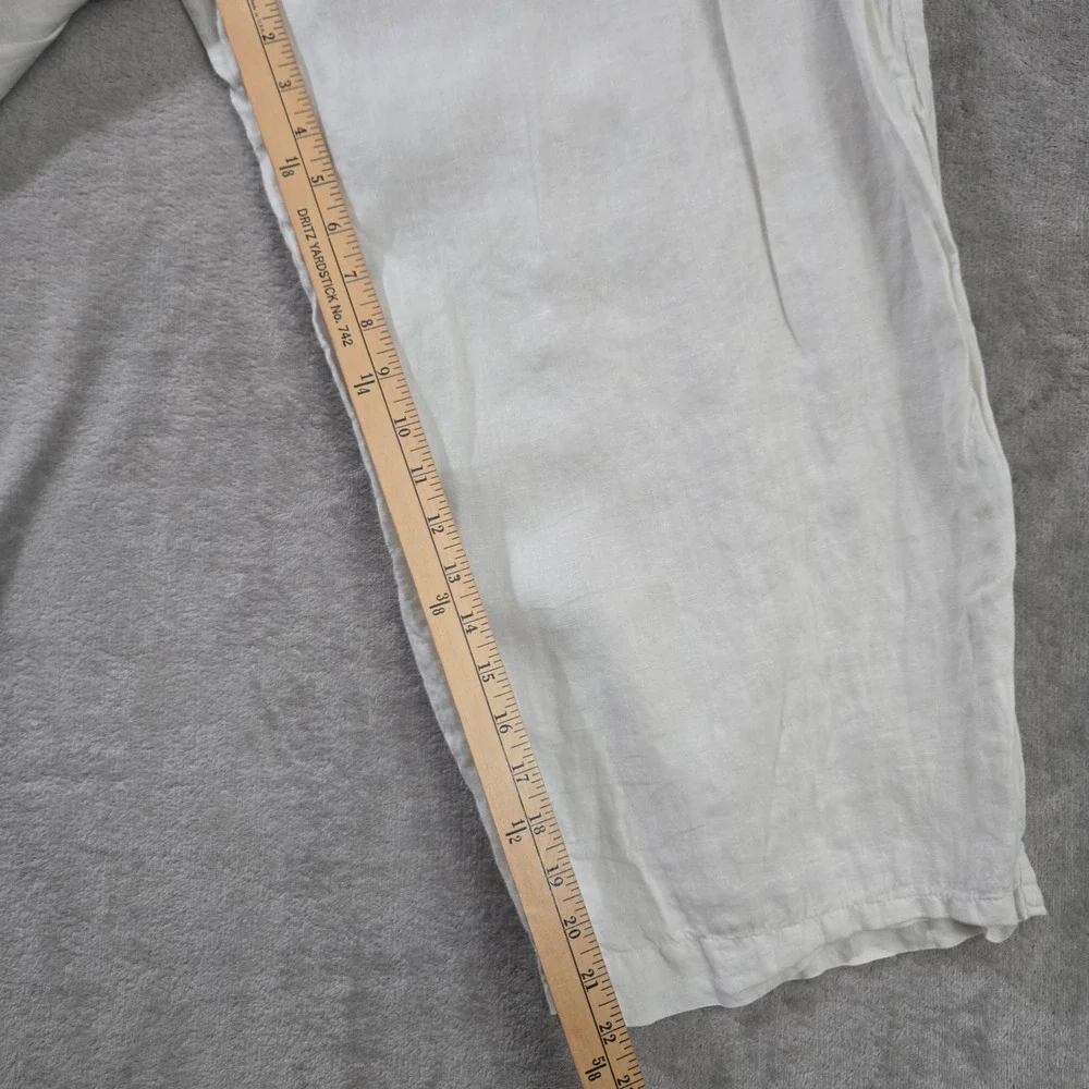 Velvet by Graham & Spencer Linen Pants Large Wide Leg Lagenlook Sustainable Boho